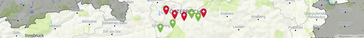 Kartenansicht für Apotheken-Notdienste in der Nähe von Stainach-Pürgg (Liezen, Steiermark)